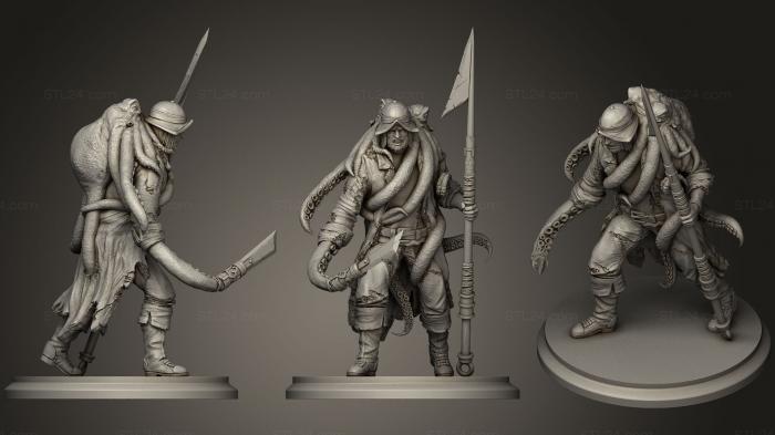 Статуэтки герои, монстры и демоны (Король-рыбак, STKM_0808) 3D модель для ЧПУ станка